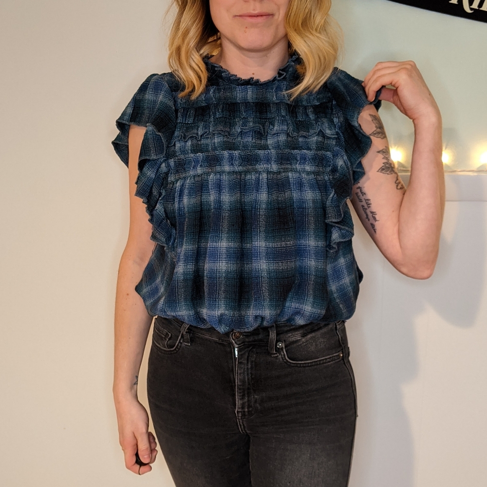 NWT Free People Not Your Average Girl Top / Navy - Picture 3 of 7